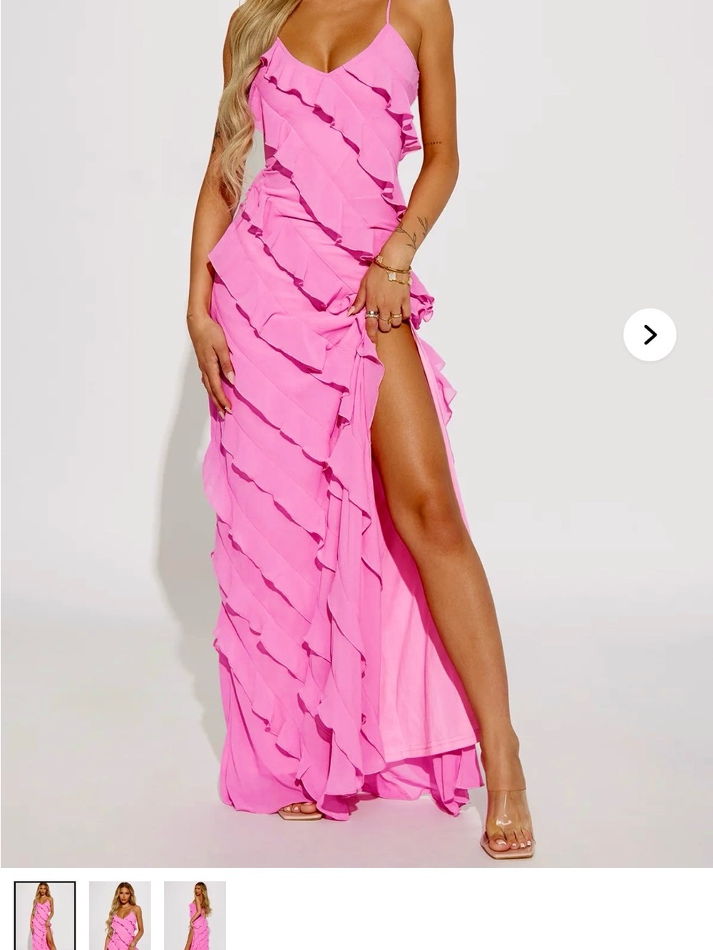 Fashion Nova pink long dress, XL new